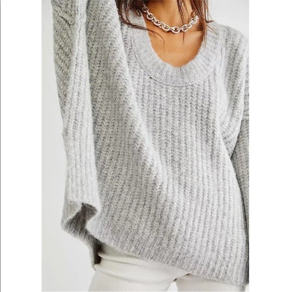 #31 New! Free People Blue Bell Chunky Oversized SweaterNWT - Picture 8 of 9